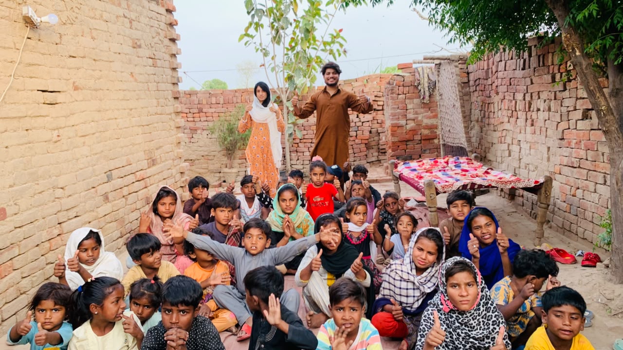 Moheeb Ashraf and his wife with the children